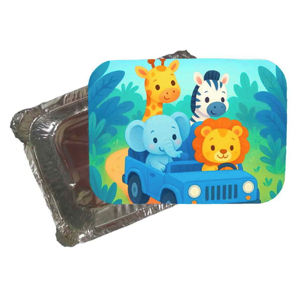 Marmitinha Personalizada 220ml Safari Azul - Imagem 5
