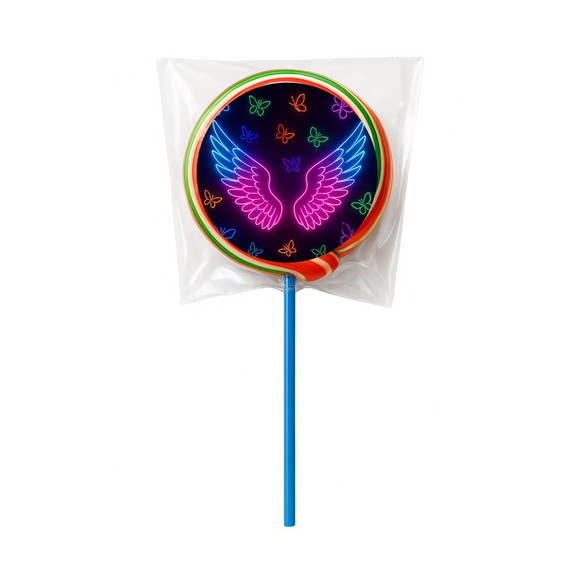 Pirulito Psicodélico Personalizado Asas Neon - Imagem 4