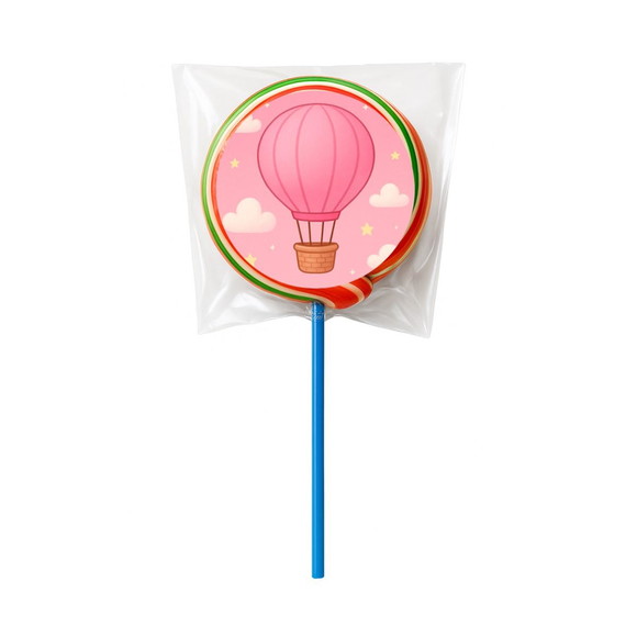 Pirulito Psicodélico Personalizado Balão de Ar Rosa - Imagem 3