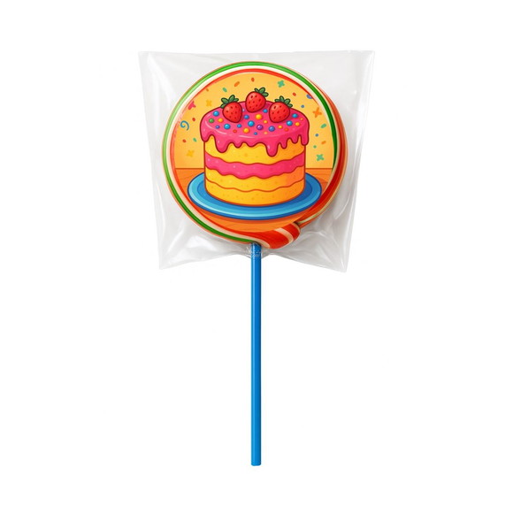 Pirulito Psicodélico Personalizado Bolo Confeitado - Imagem 2