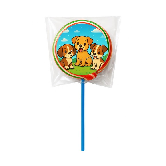 Pirulito Psicodélico Personalizado Cachorrinhos