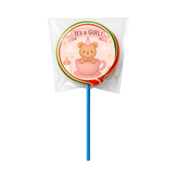 Pirulito Psicodélico Personalizado Chá de Bebê Menina - Imagem 2