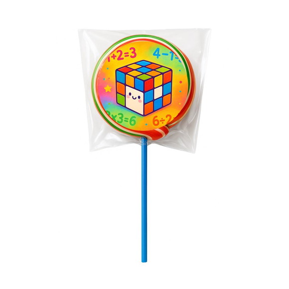 Pirulito Psicodélico Personalizado Cubo Mágico - Imagem 5