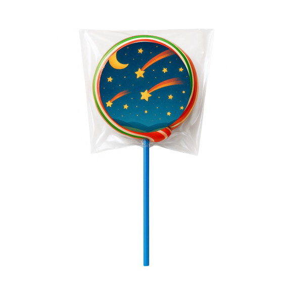 Pirulito Psicodélico Personalizado Estrelas Cadentes - Imagem 2