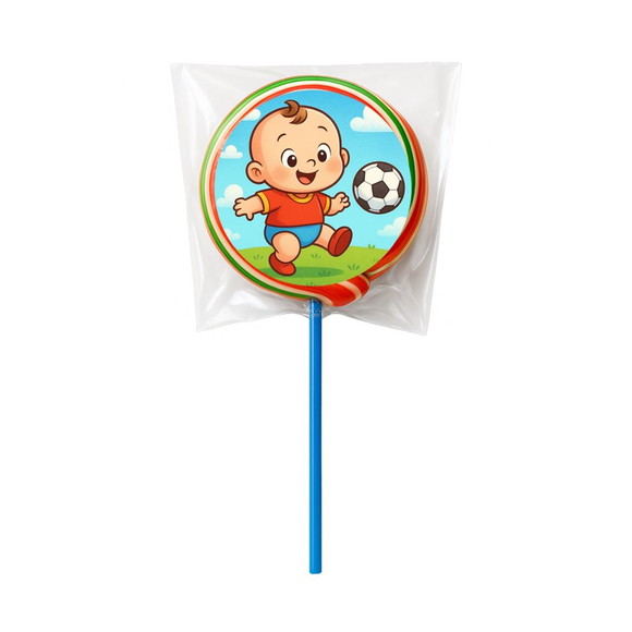 Pirulito Psicodélico Personalizado Futebol Baby - Imagem 4
