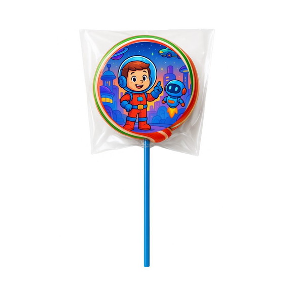 Pirulito Psicodélico Personalizado Futurismo Infantil