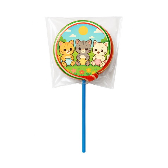 Pirulito Psicodélico Personalizado Gatinhos Baby - Imagem 3