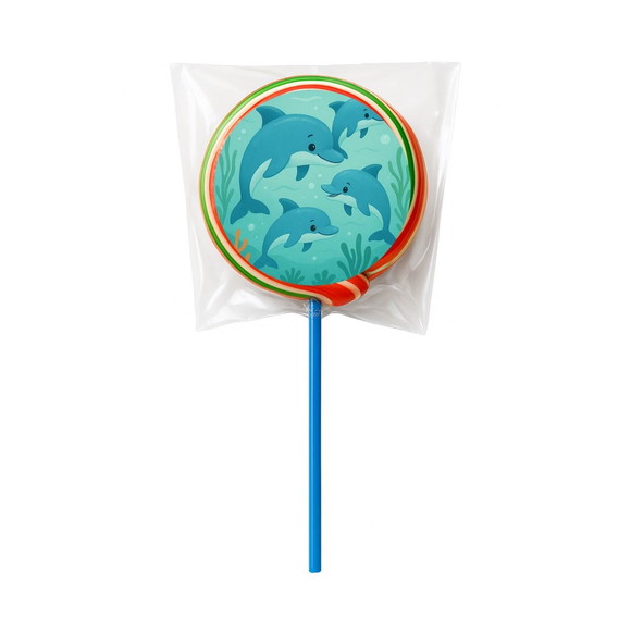 Pirulito Psicodélico Personalizado Golfinhos - Imagem 2
