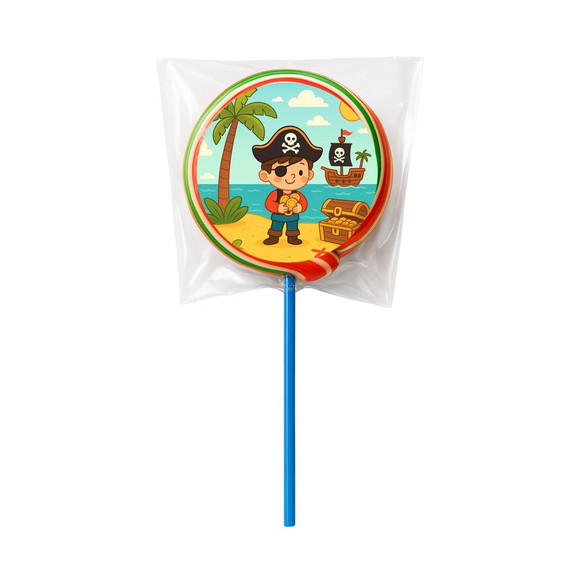 Pirulito Psicodélico Personalizado Ilha Pirata - Imagem 2