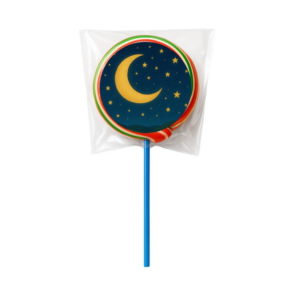Pirulito Psicodélico Personalizado Lua e Estrelas - Imagem 4