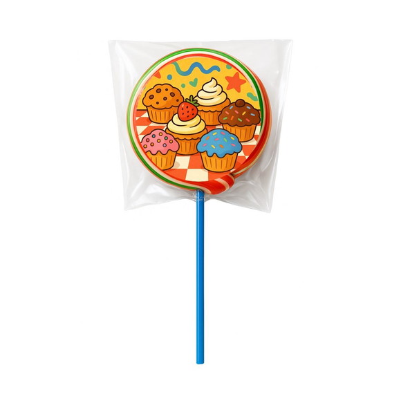 Pirulito Psicodélico Personalizado Muffins - Imagem 2