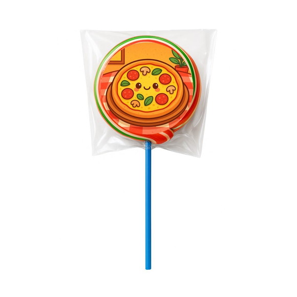 Pirulito Psicodélico Personalizado Pizza Divertida - Imagem 2