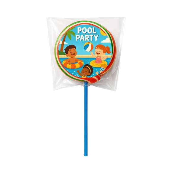 Pirulito Psicodélico Personalizado Pool Party - Imagem 5