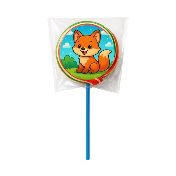 Pirulito Psicodélico Personalizado Raposinha - Imagem 2