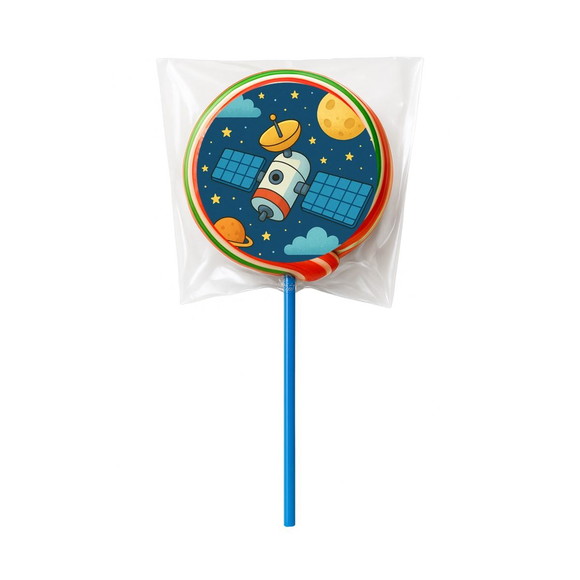 Pirulito Psicodélico Personalizado Satélite - Imagem 3