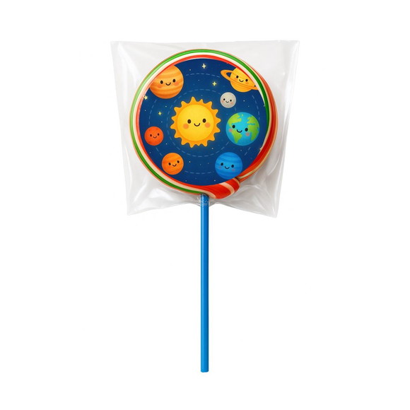Pirulito Psicodélico Personalizado Sistema Solar - Imagem 2