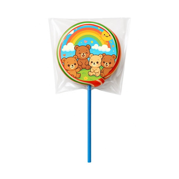 Pirulito Psicodélico Personalizado Ursinhos Baby - Imagem 2