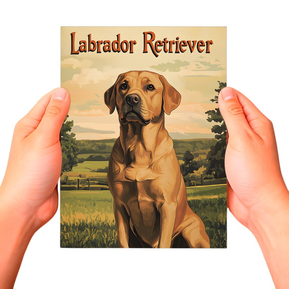 Placa Decorativa Raças Cachorro Vintage Labrador