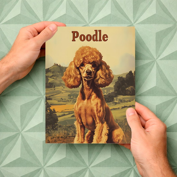 Placa Decorativa Raças Cachorro Vintage Poodle - Imagem 3