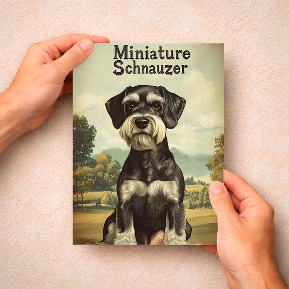 Placa Decorativa Raças Cachorro Vintage Schnauzer Miniatura - Imagem 5