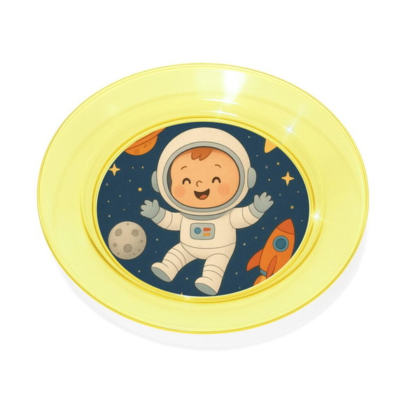 Prato Acrílico Personalizado Festa Astronauta Baby
