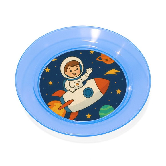 Prato Acrílico Personalizado Festa Aventura Espacial - Imagem 2