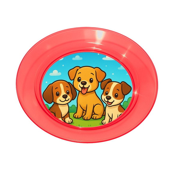 Prato Acrílico Personalizado Festa Cachorrinhos - Imagem 5
