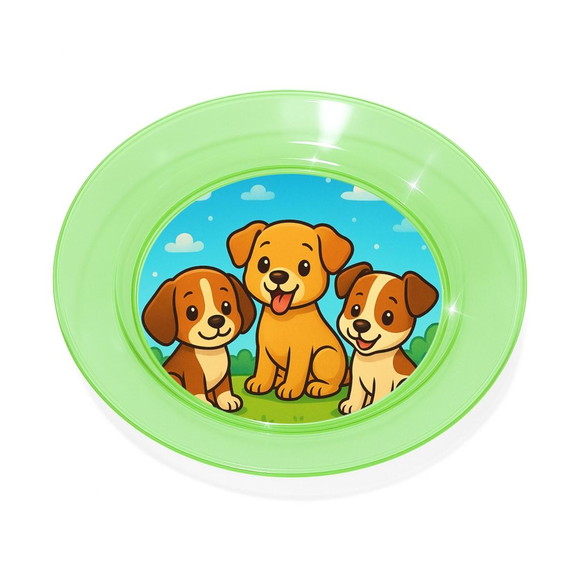 Prato Acrílico Personalizado Festa Cachorrinhos - Imagem 4