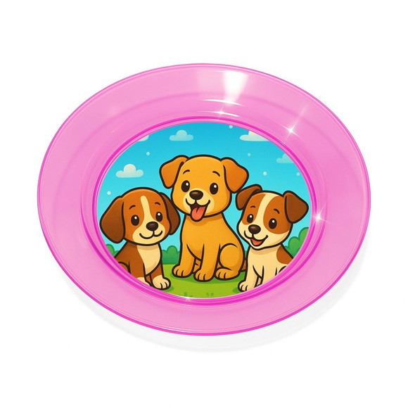 Prato Acrílico Personalizado Festa Cachorrinhos - Imagem 3