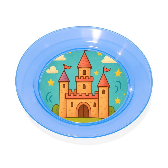 Prato Acrílico Personalizado Festa Castelo Encantado - Imagem 2