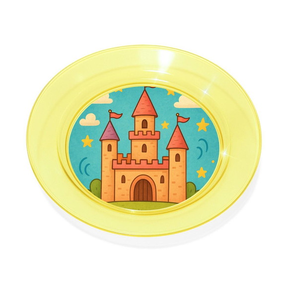 Prato Acrílico Personalizado Festa Castelo Encantado