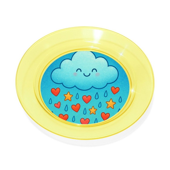 Prato Acrílico Personalizado Festa Chuva de Bênçãos