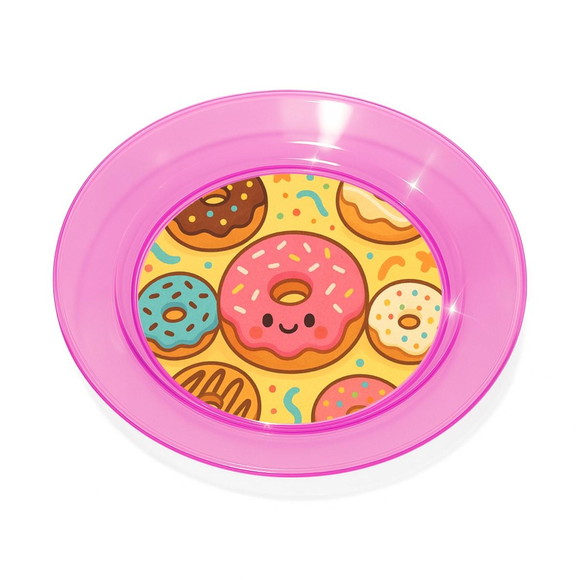 Prato Acrílico Personalizado Festa Donuts - Imagem 3