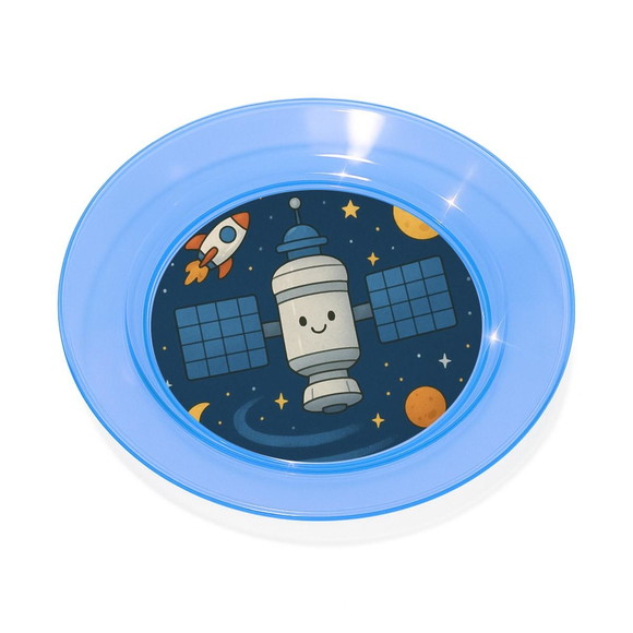 Prato Acrílico Personalizado Festa Estação Espacial - Imagem 2