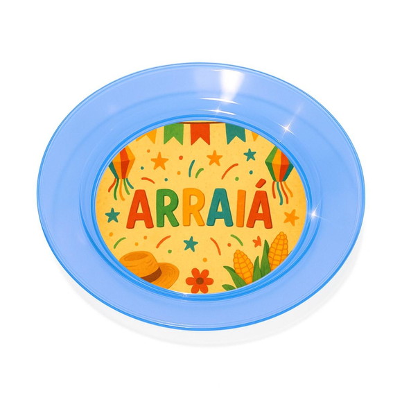 Prato Acrílico Personalizado Festa Festa Junina Arraiá - Imagem 2