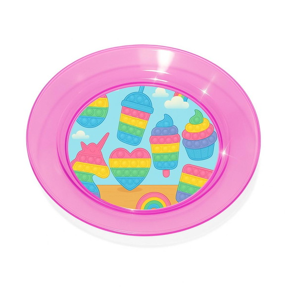 Prato Acrílico Personalizado Festa Fidget Toys - Imagem 3