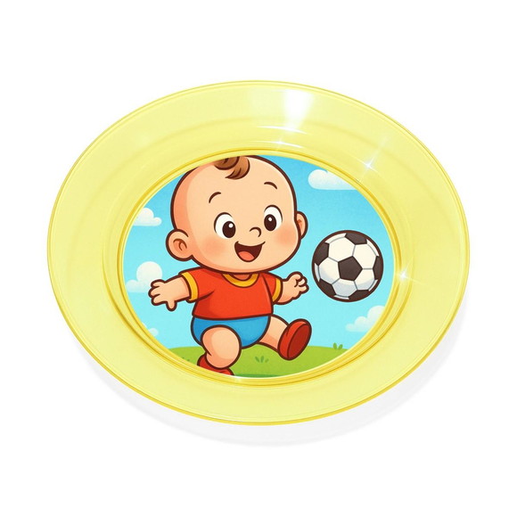 Prato Acrílico Personalizado Festa Futebol Baby