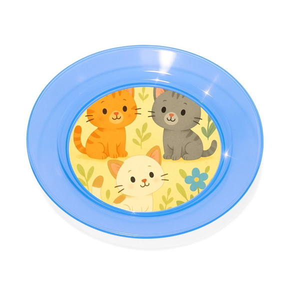 Prato Acrílico Personalizado Festa Gatinhos - Imagem 2