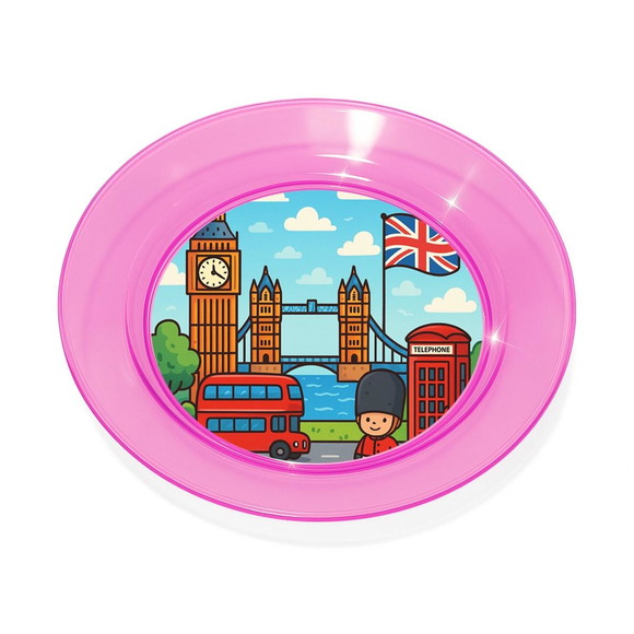 Prato Acrílico Personalizado Festa Londres - Imagem 3