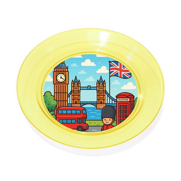 Prato Acrílico Personalizado Festa Londres