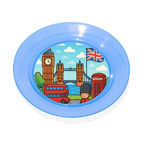 Prato Acrílico Personalizado Festa Londres - Imagem 2