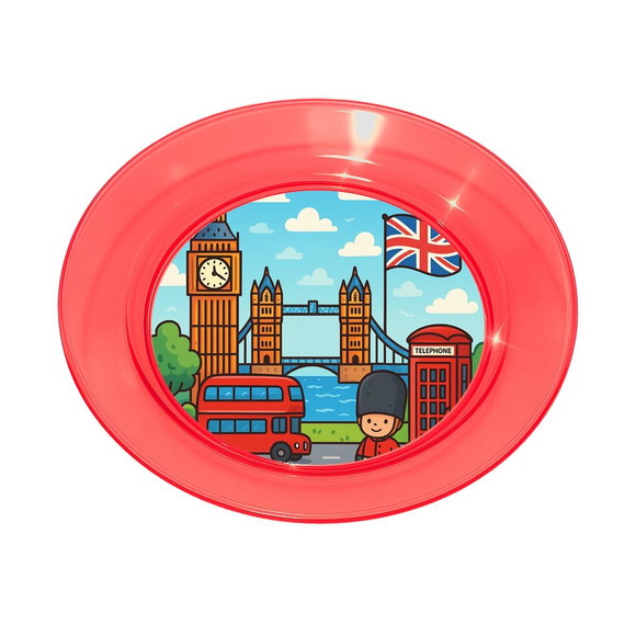 Prato Acrílico Personalizado Festa Londres - Imagem 5