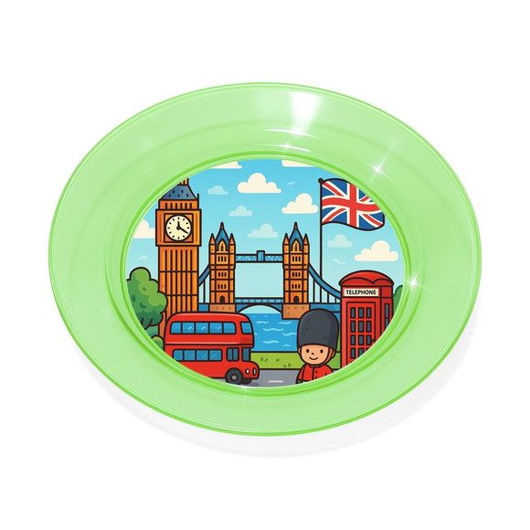 Prato Acrílico Personalizado Festa Londres - Imagem 4
