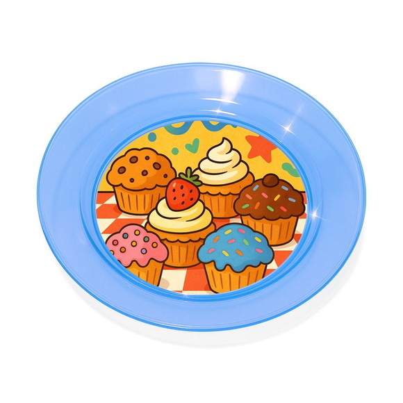 Prato Acrílico Personalizado Festa Muffins - Imagem 2