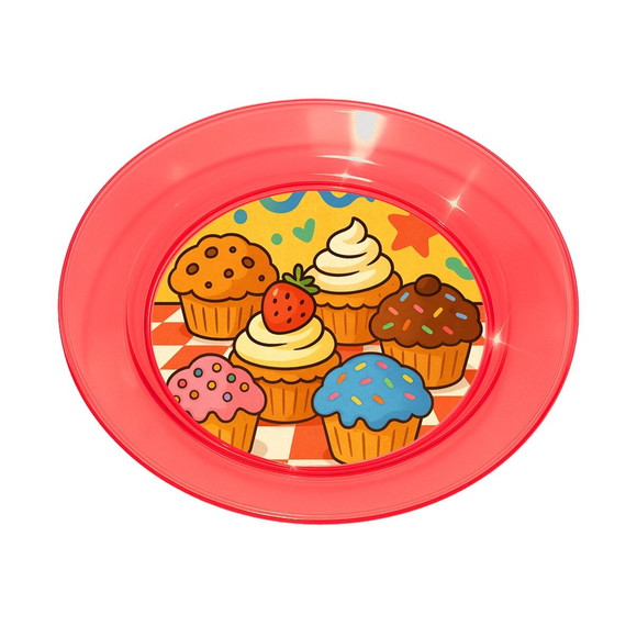 Prato Acrílico Personalizado Festa Muffins - Imagem 5