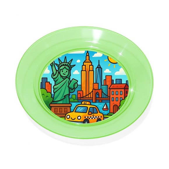Prato Acrílico Personalizado Festa Nova York - Imagem 4