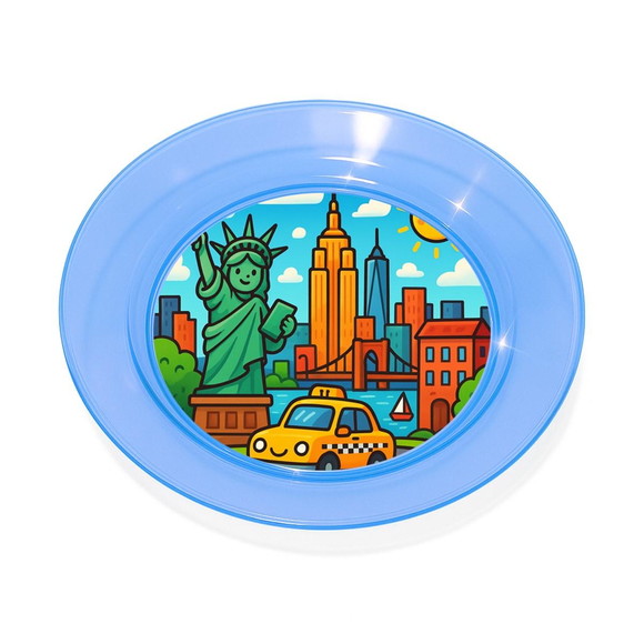 Prato Acrílico Personalizado Festa Nova York - Imagem 2