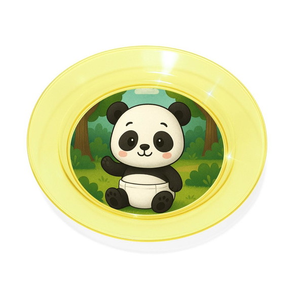 Prato Acrílico Personalizado Festa Panda Baby