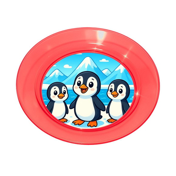 Prato Acrílico Personalizado Festa Pinguins - Imagem 5