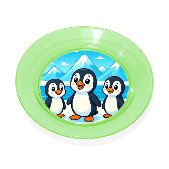 Prato Acrílico Personalizado Festa Pinguins - Imagem 4